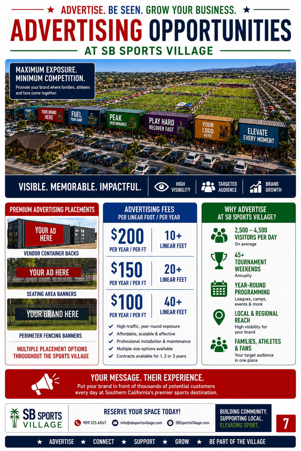 SB Sports Village advertising opportunities and rates